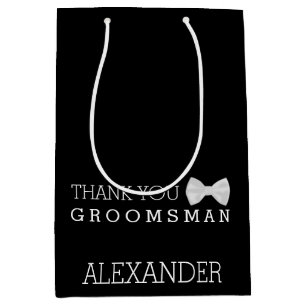Fluga för vit för personligtackGroomsman