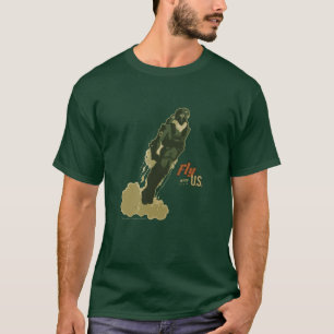 Fluga med mig manar grafiska utslagsplats tee shirt