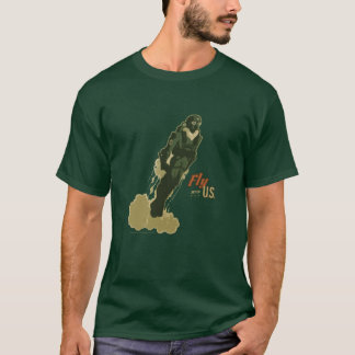 Fluga med mig manar grafiska utslagsplats tee shirt