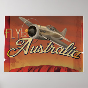 Fluga till Australien Poster