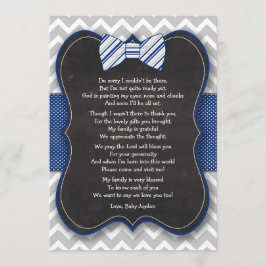 Flugababy showertackkort med dikt tack kort