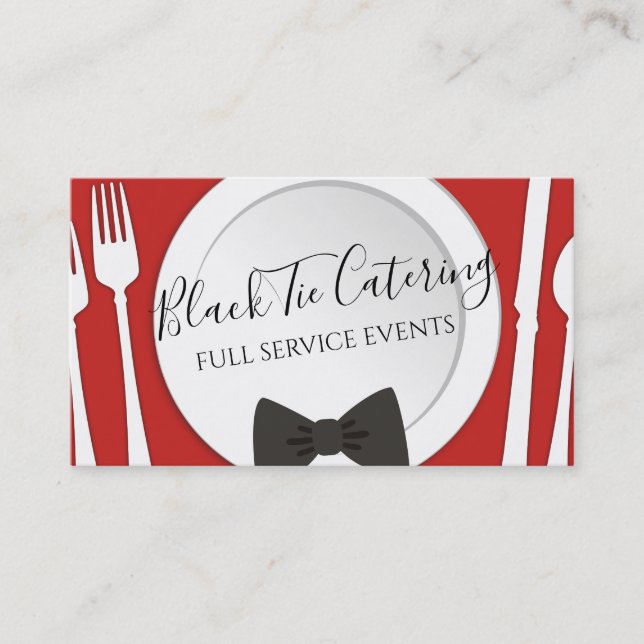 flugamiddagen pläterar kockcateringvisitkortar visitkort (Framsida)