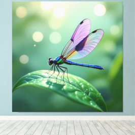 Flügel aus Licht – Die Libelle Canvastryck