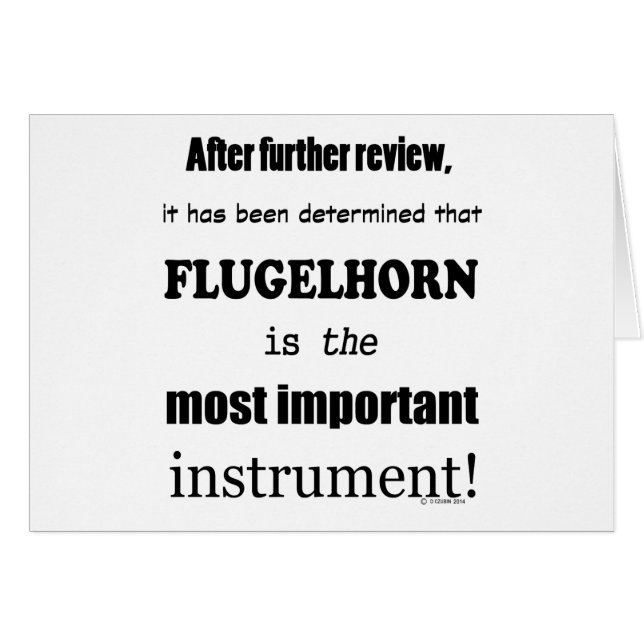 Flugelhorn, det viktigaste instrumentet hälsningskort (Framsidan Horizontal)