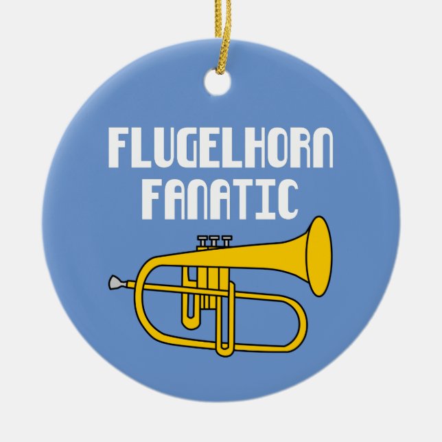 Flugelhorn Fanatic Julgransprydnad Keramik (Framsidan)