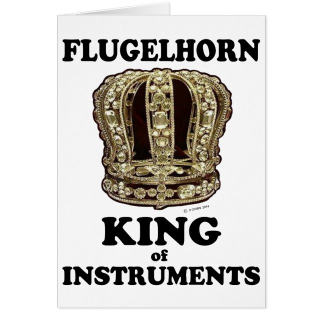 Flugelhorn Kung av instrument Hälsningskort (Framsidan)
