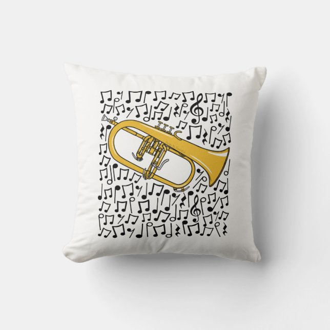 Flugelhorn Musik noter Brass Music Teacher Kudde (Framsida)