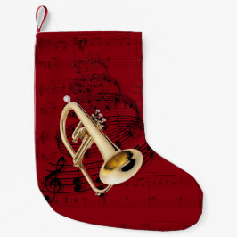 Flugelhorn musikstrumpa liten julstrumpa