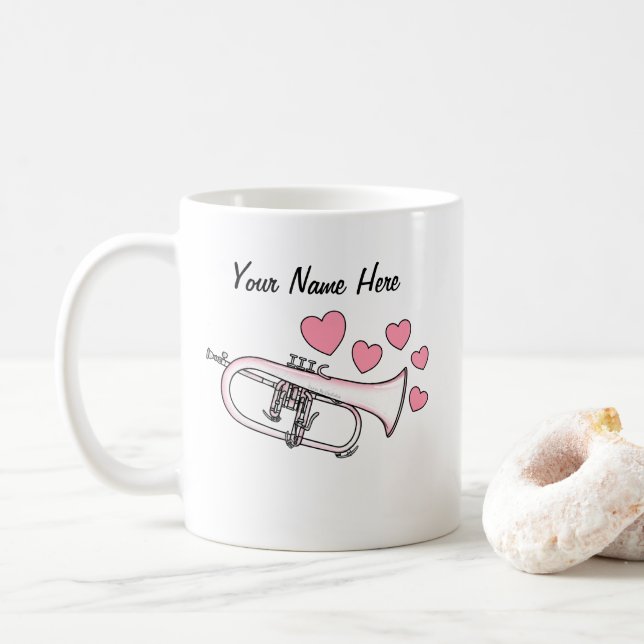 Flugelhorn Personligt bröllp Mugg Brass Musician (Med munk)