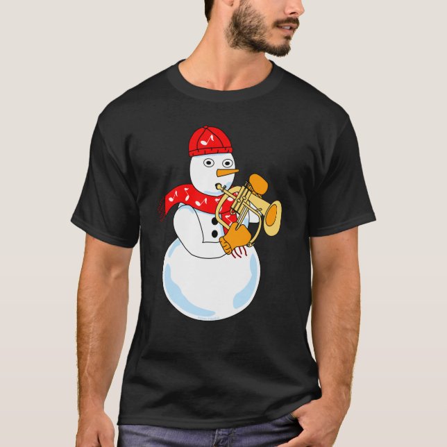 Flugelhorn Snögubbe T Shirt (Framsida)