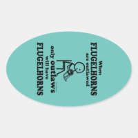 Flugelhorns Oval Sticker - förbjudet