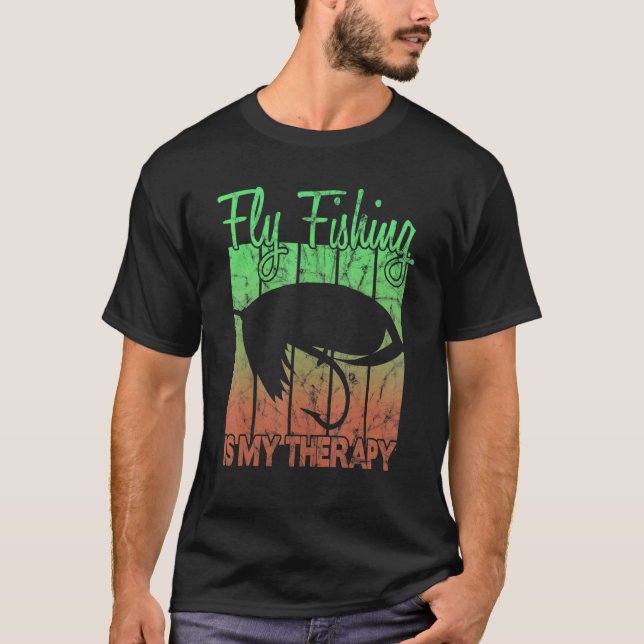 Flugfiske är min terapi t shirt (Framsida)