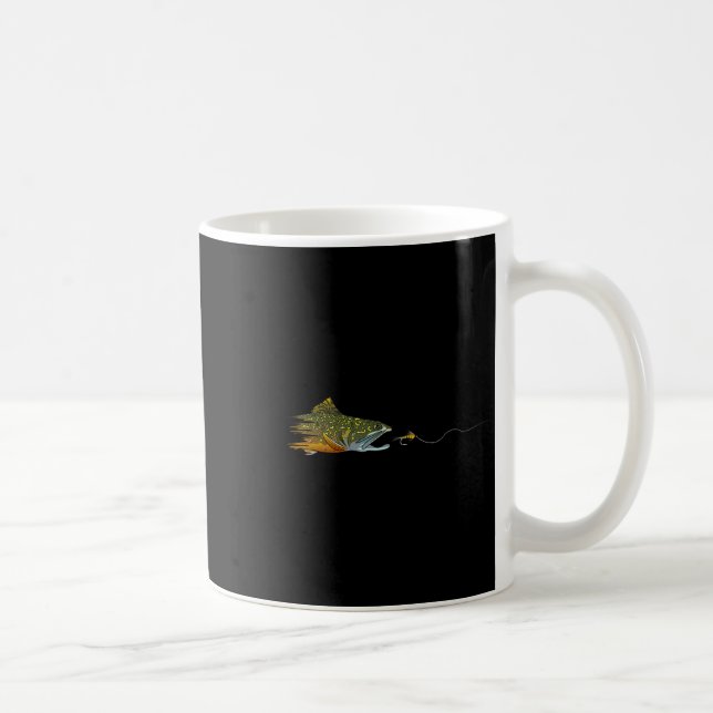 Flugfiske Bäckröding Torr Fluga Knutna Fiskare  Kaffemugg (Höger)