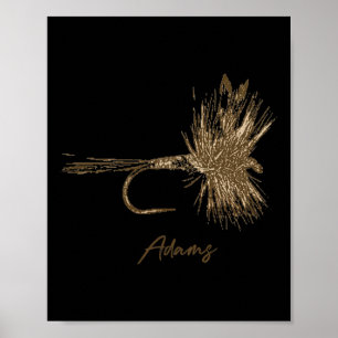 Flugfiske bete Adams Vintage Poster