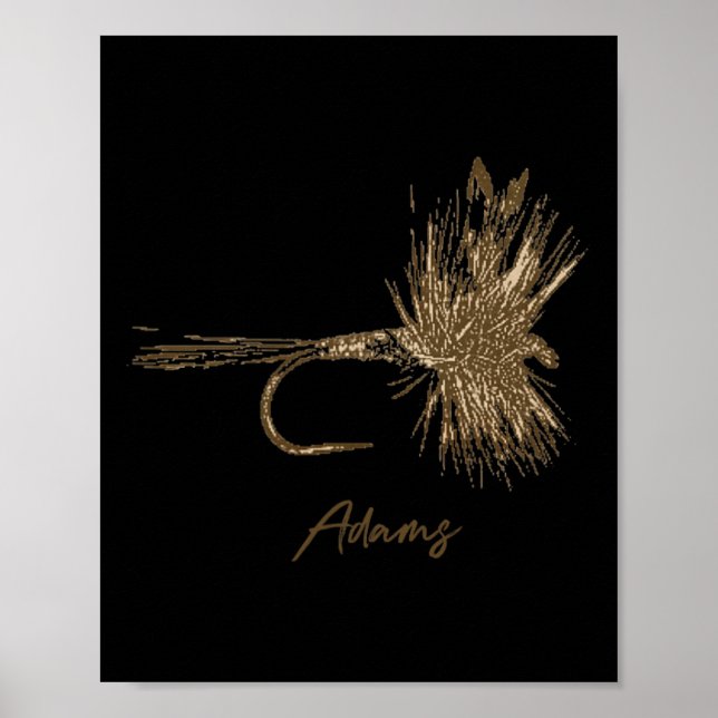 Flugfiske bete Adams Vintage  Poster (Framsidan)