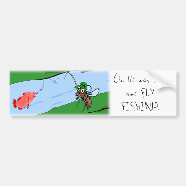 Flugfiske Bildekal (Framsidan)