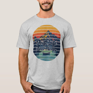Flugfiske Drivbåt Flodterapi Retropresent T Shirt