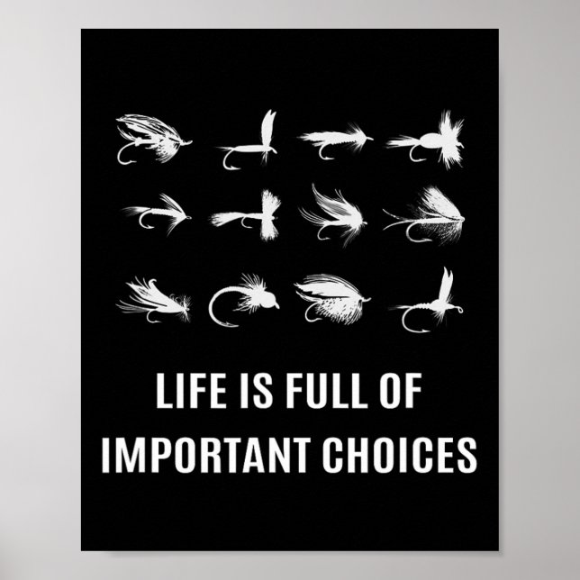 Flugfiske Fiskare Angler Present  Poster (Framsidan)