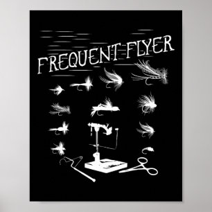 Flugfiske Knutning Rolig Fiskare Jul Pappa Poster