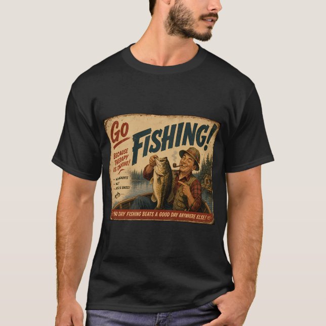 Flugfiske vid solnedgång t shirt (Framsida)