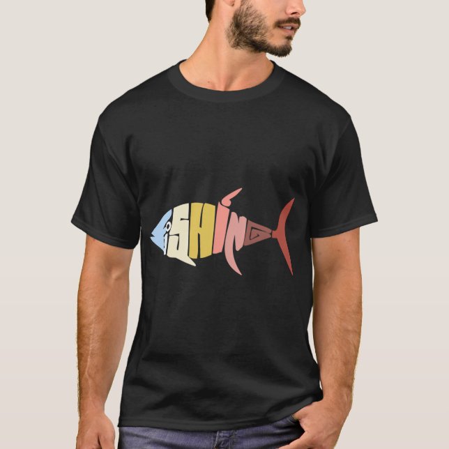 Flugfiske vid solnedgång t shirt (Framsida)