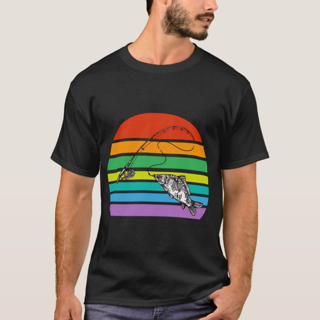 Flugfiske vid solnedgång t shirt (Framsida)