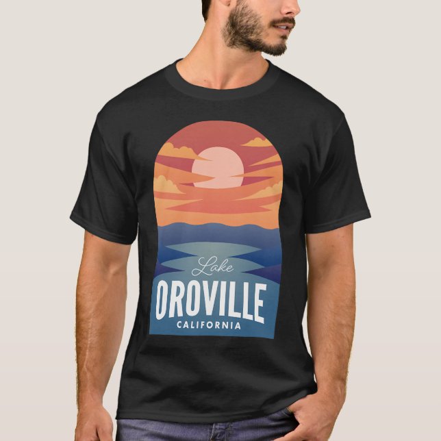 Flugfiske vid solnedgång t shirt (Framsida)
