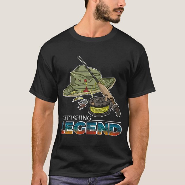 Flugfiskelagunen fångar stor öring t shirt (Framsida)