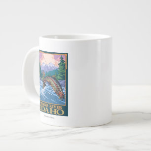 Flugfiskescen - Snake River, Idaho Jumbo Mugg