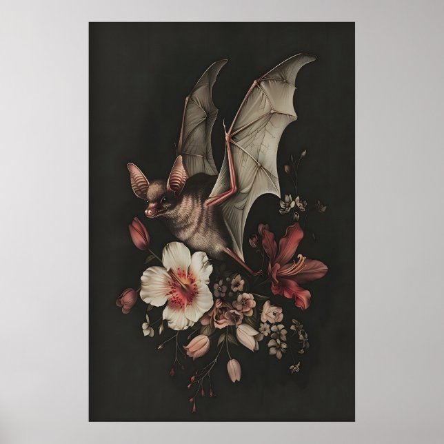 Flugor Väggkonst Utskrift Mörk Gothic Cottagec (Framsidan)