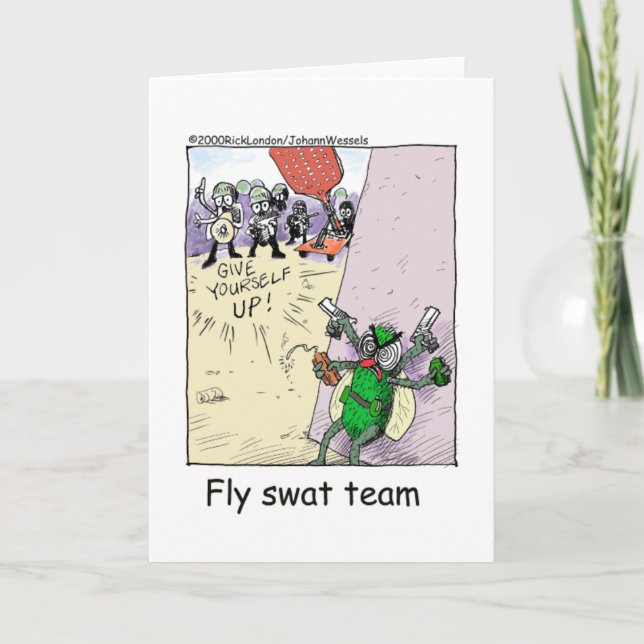 Flugsvärm Team Roliga Polispresenter & Samlarobjek Kort (Framsida)