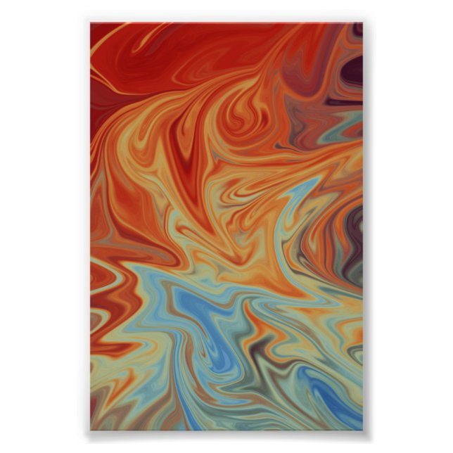 Fluid abstrakt mönster fototryck (Framsidan)