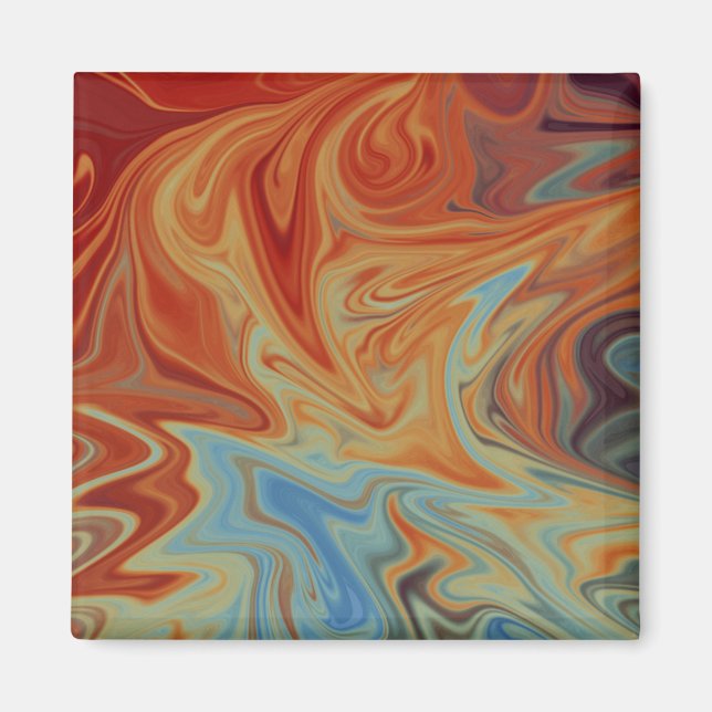 Fluid abstrakt mönster magnet (Framsidan)