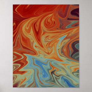 Fluid abstrakt mönster poster