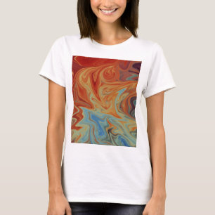 Fluid abstrakt mönster t shirt