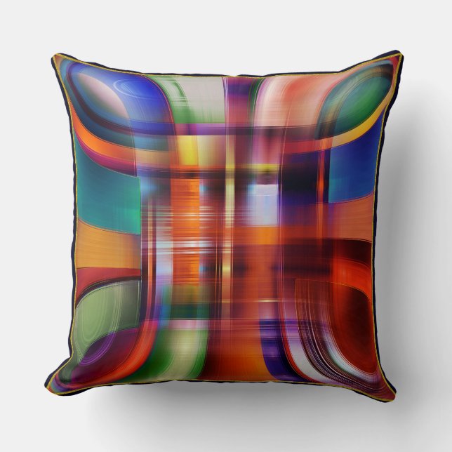 Fluid Abstrakt Reversible Design Dekorativ kudde (Framsida)