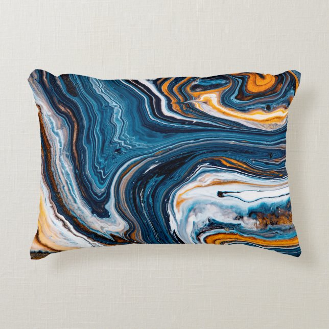Fluid art struktur. Bakgrund med blandning av abst Prydnadskudde (Framsidan)