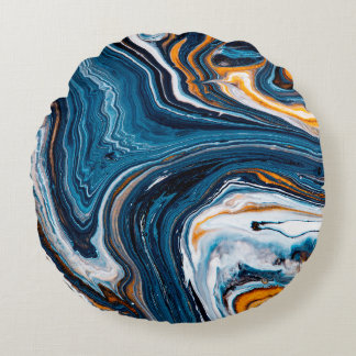Fluid art struktur. Bakgrund med blandning av abst Rund Kudde