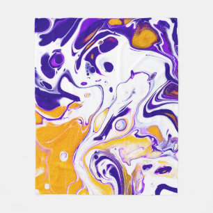 Fluid art struktur: roterande färger. fleecefilt