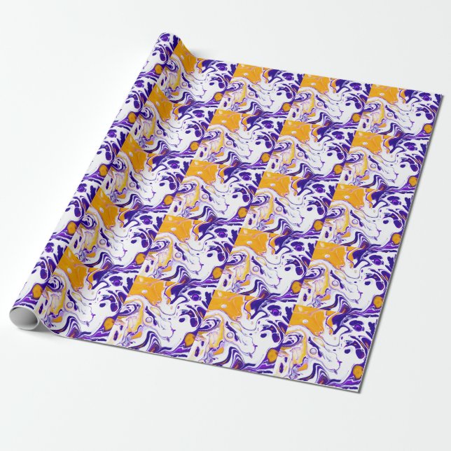 Fluid art struktur: roterande färger. presentpapper (Utrullad)