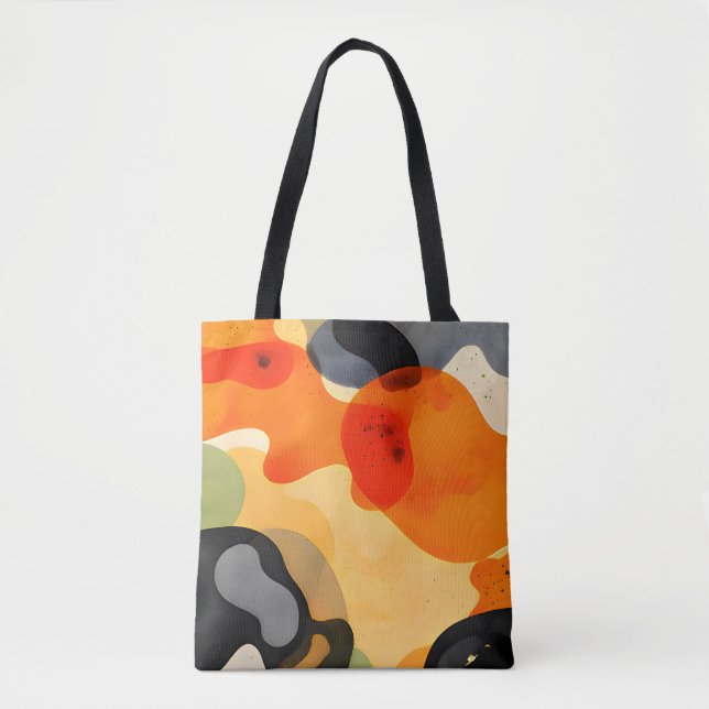 Fluid Art Tote Bag Tygkasse (Framsida)