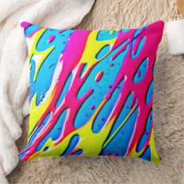 Fluid Färg: Ett mästerverk för Abstrakt av drivmed Kudde