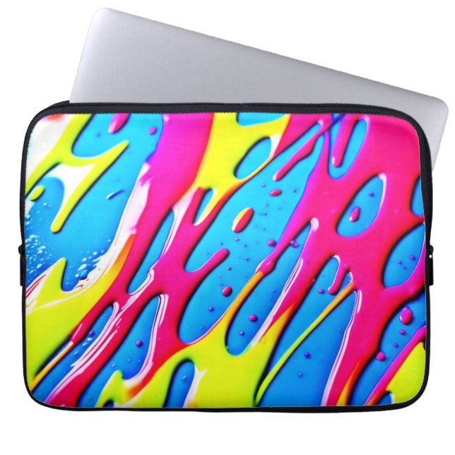 Fluid Färg: Ett mästerverk för Abstrakt av drivmed Laptop Fodral (Framsidan)