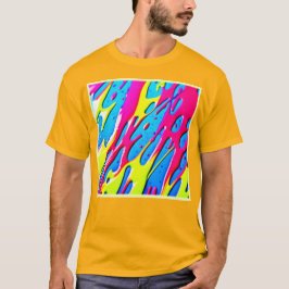 Fluid Färg: Ett mästerverk för Abstrakt av drivmed T Shirt