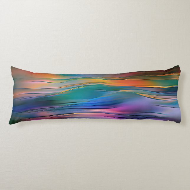"Fluid Horizons" Samtida Abstrakt Konst      Kroppskudde (Framsidan)