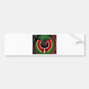 Fluid Kenya Flagga Hakuna Matata Bildekal