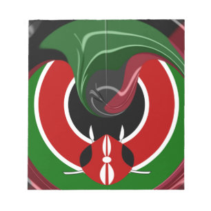 Fluid Kenyan-Flagga: Modern design Anteckningsblock