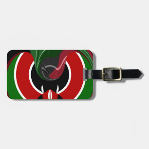 Fluid Kenyan-Flagga: Modern design Bagagebricka