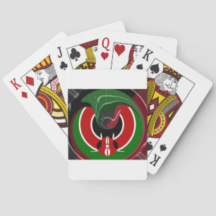 Fluid Kenyan-Flagga: Modern design Casinokort