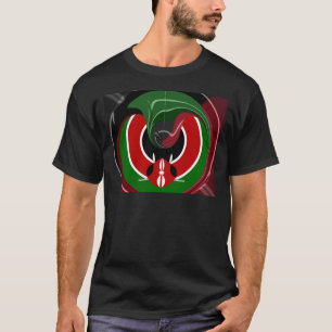 Fluid Kenyan-Flagga: Modern design T Shirt